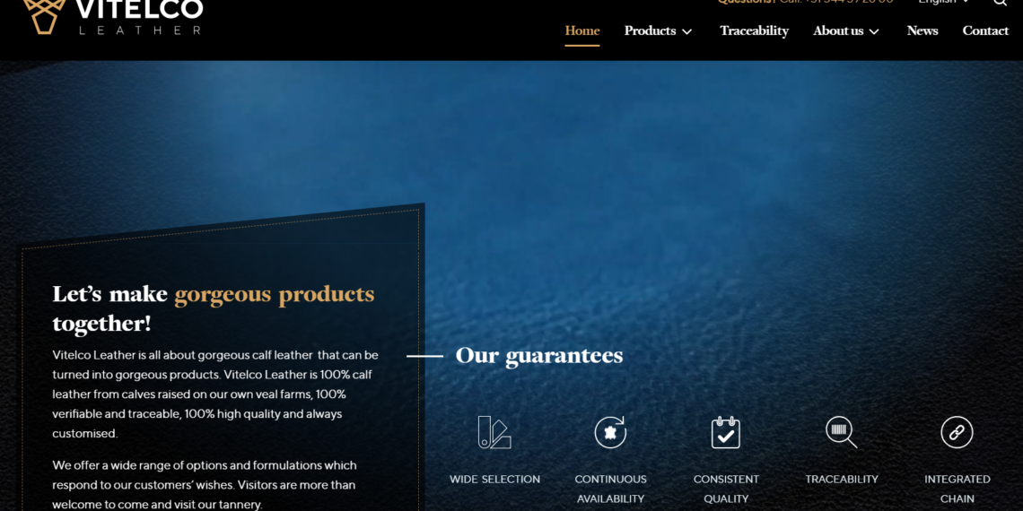 Homepage von Vitelco Leather